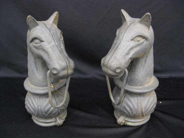 Pair of Figural Cast Iron Hitching 14c89f