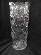 Cut Glass Vase butterfly floral 14c976