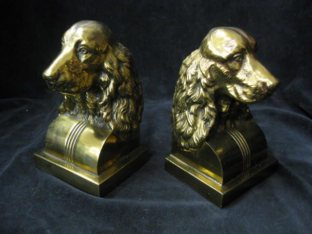 Jennings Brothers Bronzed Dog Bookends