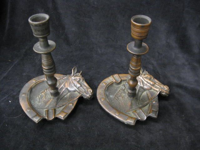 Pair of Bronzed Candlesticks figural 14ca4c