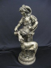 Victorian Spelter Statue of Seated Manwith