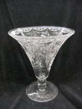 Libbey Cut Glass Vase rock crystal style
