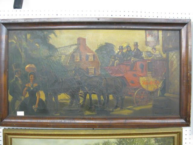 Victorian Oil on Canvas of English 14ccb4