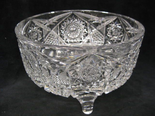 J. Hoare Cut Glass Footed Bowl