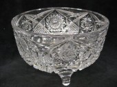 J Hoare Cut Glass Footed Bowl 14ce21