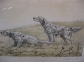 Leon Danchin Lithograph setters on point