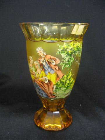 Bohemian Art Glass Goblet courting 14fd4f