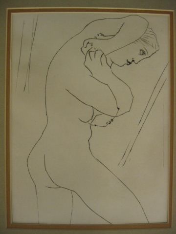 Pablo Picasso Drypoint ''Nude''from ''Six
