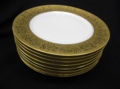 Set of 8 Heinrich Porcelain Plates gold