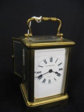 French Carriage Clock brass case beveled