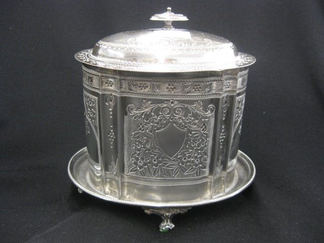 English Victorian Silverplate Biscuit 14ff68