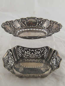A late Victorian silver pierced and embossed