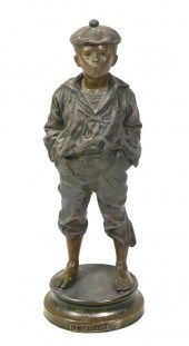 A Continental Bronzed Metal Figure Le