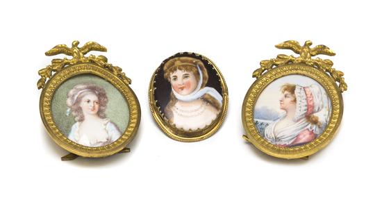 A Group of Three Portrait Miniatures 150789