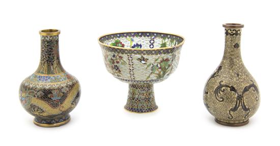 Two Chinese Cloisonne Diminutive