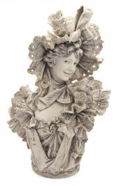A Royal Dux Bust of a Lady depicted