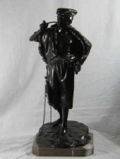 After Achille Dorsi . A bronze figure