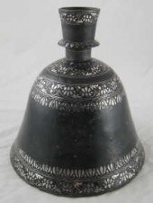 A Bidiri bell shaped hookah base probably