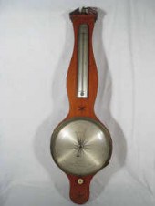 A Georgian mahogany banjo barometer