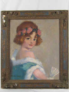 A framed oil on canvas Portrait 14f2c5