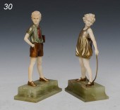 Ferdinand Preiss Bronze and Ivory Figure