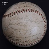 1929 Philadelphia Athletics Signed Baseball