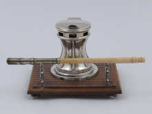 An unusual silver capstan ink stand 14f69f