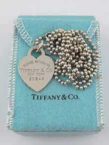 A Tiffany & Co silver heart pendant/ necklace