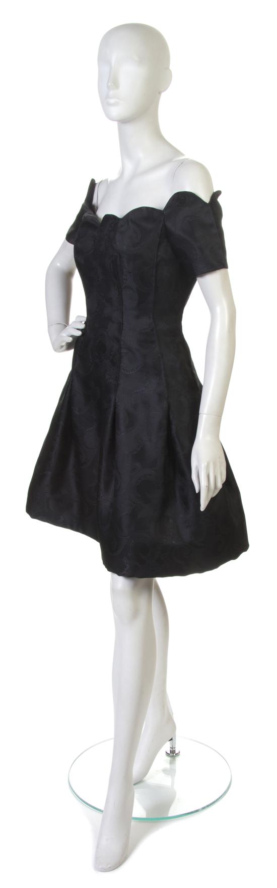 A Scaasi Black Silk Cocktail Dress  152067