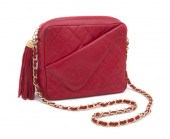 A Chanel Red Quilted Leather Purse 15214d