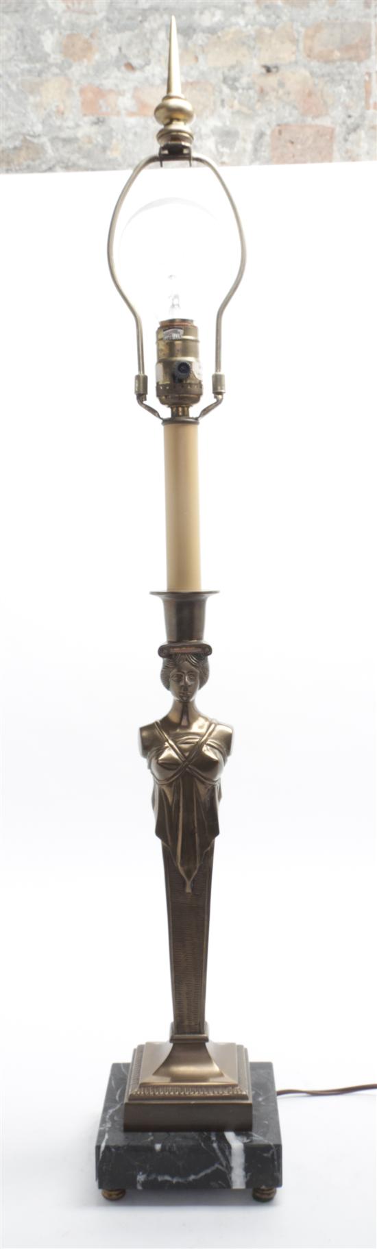 A Neoclassical Brass Table Lamp 1522b2