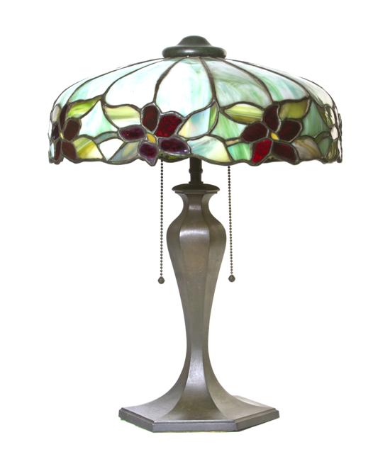 An American Leaded Glass Lamp attributed 152335