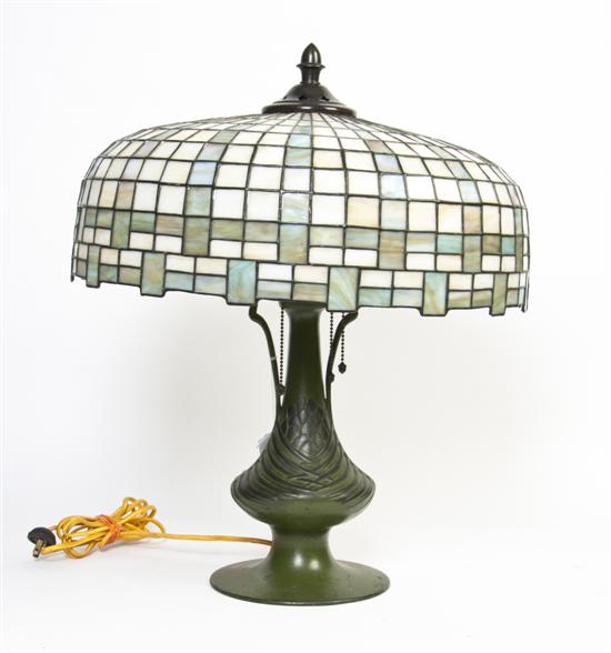 An American Leaded Glass Lamp attributed 152336