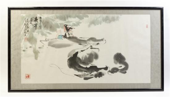 * A Chinese Scroll Painting ink on paper
