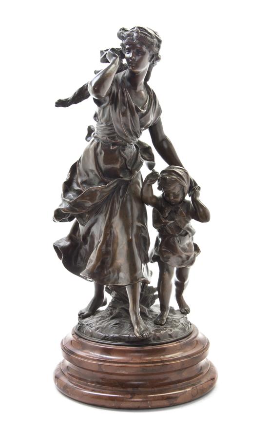 * A French Bronze Figural Group after Hippolyte