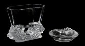 * Two Lalique Molded and Frosted Glass