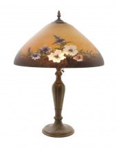 A Jefferson Reverse Painted Lamp the