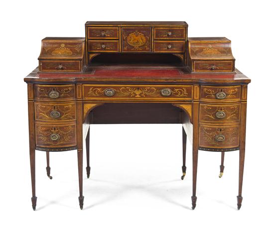 An Edwardian Mahogany Carlton Desk