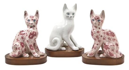 A Pair of Italian Ceramic Cats 152bc7