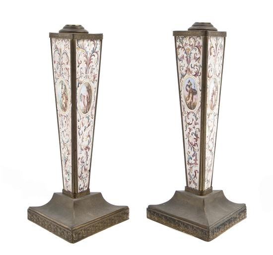 A Pair of Viennese Enamel and Gilt 152bd7