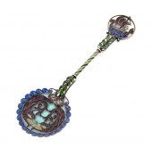 A Plique a Jour Spoon the handle decorated