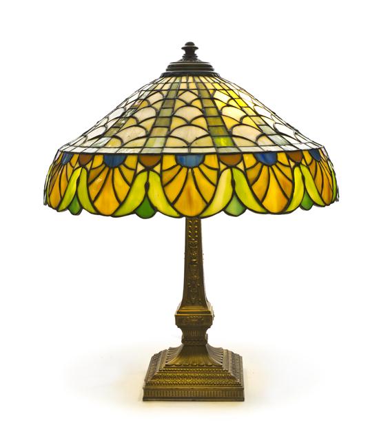 An American Leaded Glass Lamp Wilkinson 152d5c
