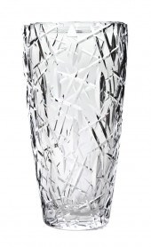 A French Crystal Vase Schneider of tapering