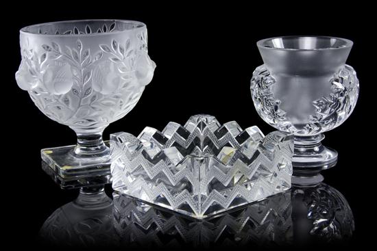  Three Lalique Molded and Frosted 152d7f