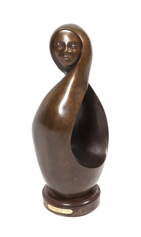 An American Bronze Figural Bust 152ea1