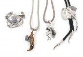 A Collection of Silver Jewelry comprising