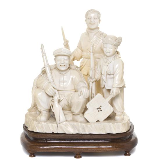 *A Chinese Cultural Revolution Figural Ivory