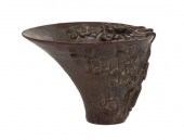 A Carved Bamboo Libation Cup in the