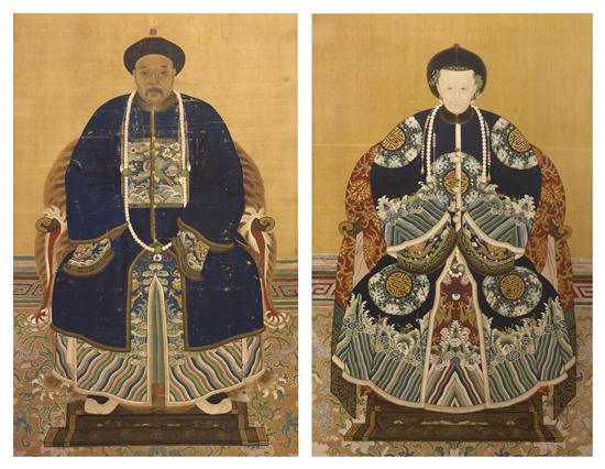 A Pair of Chinese Ancestral Paintings