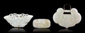 A Group of Three White Jade Articles 152ff8